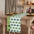 thumbnail image 2 of Tropical Leaves Table Runner, Green Monstera Palm Leaf Trees Botanical Cotton Linen Table Runners 108 Inches Long, Dresser Scarf Runner for Dining/Living Room/Kitchen/Square Tables 13''x108'', 2 of 9