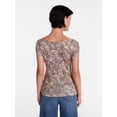 thumbnail image 3 of Muscle Car Women's Camo Graphic Tee with Cap Sleeves, Sizes XXS-XXL, 3 of 5