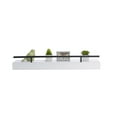 thumbnail image 4 of Melannco Hotel Essentials 24 Inch Natural MDF Shelves with Metal Rail White, 4 of 15