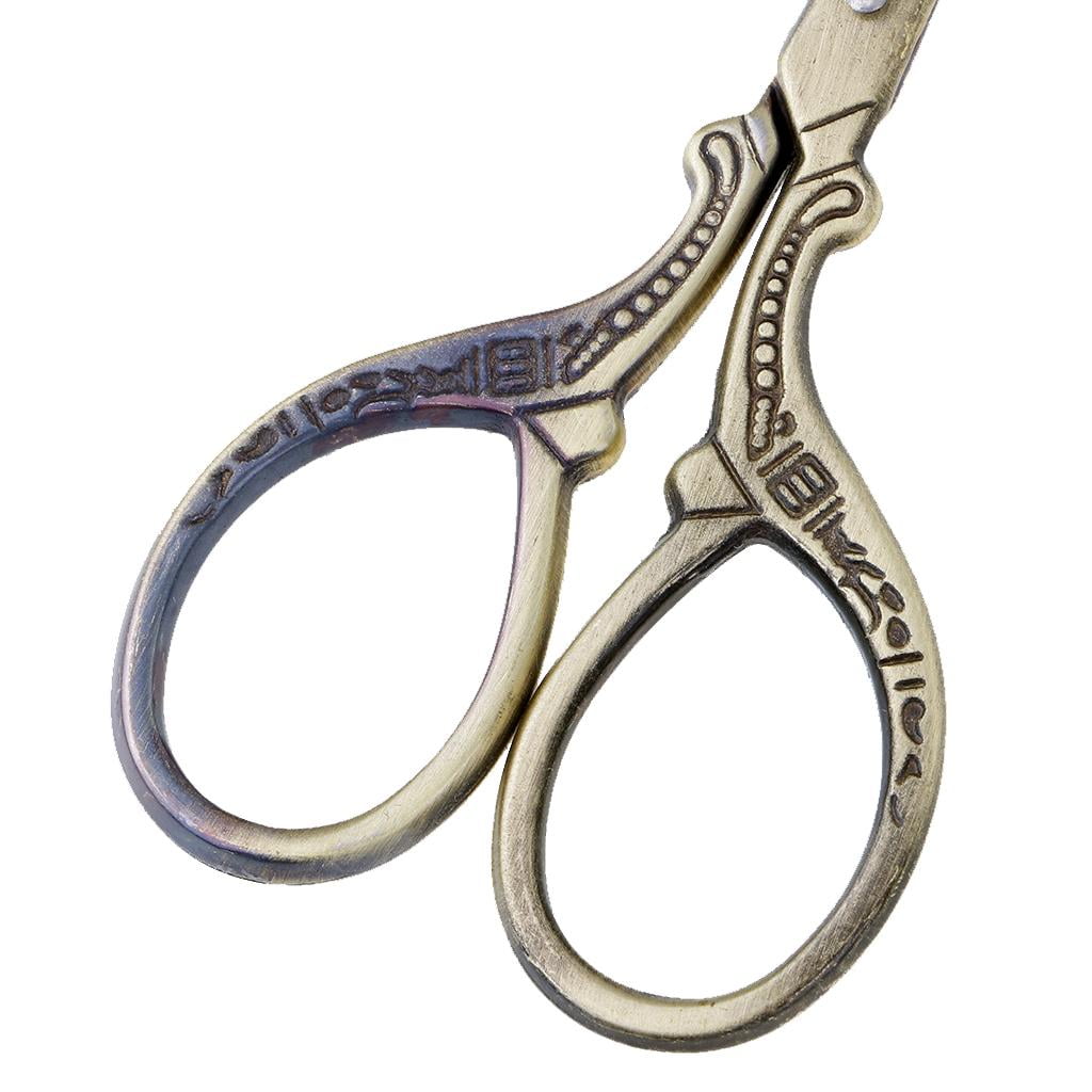 HOMYL 3x Vintage European Style Stainless Steel Precision Scissor for Embroidery, Needlework, Crewel, Sewing, Crafting, for Professional Tailors Or Amateurs