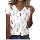 thumbnail image 1 of Camisetas Casuales de Mujer Impresas de Manga Corta con Cuello en V Blusa Superior para Uso Diario Casual, Verano Y Primavera, 1 of 5