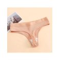 thumbnail image 3 of 6-Pack Multicolor Ladies Panties Sexy Thong Women Mid-Low Waist Ladies Comfortable Breathable T Panties Simple Women Thong Panties (S-2XL), 3 of 9