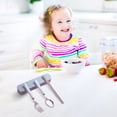 thumbnail image 2 of TIMIFIS Lunch Tableware Portable Children's Fork Spoon Creative Spoon Fork Stainless Steel+Plastic Student Tableware Fork Spoon Chopsticks Set Batch Flatware Sets, 2 of 4