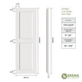 thumbnail image 2 of Ekena Millwork 12"W x 74"H True Fit PVC Two Equal Flat Panel Shutters, Moss Green (Per Pair - Hardware Not Included), 2 of 10