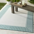 thumbnail image 2 of BoutiqueRugs Skipton Traditional, Transitional Area Rug - Outdoor Safe - Teal, White - 8'10" x 12'10", 2 of 11