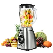 Uten Glass Blender for Kitchen, 18 Speed Countertop Blender with 63oz Glass Jar, Professional Smoothie with 6-Leaf Stainless Steel Blade