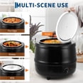 thumbnail image 6 of Commercial Electric Soup Kettle Warmer, Stainless Steel with Hinged Lid & Removable Insert Pot for Restaurants, Catering, Buffet & Parties - 13.7QT, 6 of 6