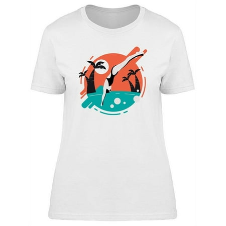 Summer Swimming Beach T-Shirt Women -Image by Shutterstock Female Small
