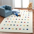 thumbnail image 2 of SAFAVIEH Kids Colorful Polka Dots Area Rug, Ivory, 5' x 5' Square, 2 of 7