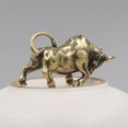 thumbnail image 4 of 2 piezas colgante de año nuevo decorativo retro taurino colgante llavero decoración dorado, 4 of 6