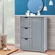 thumbnail image 4 of Armario de Suelo Costway con 3 cajones y 1 estante Ajustable color gris 60 x 30 x 81cm, 4 of 10
