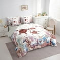 thumbnail image 3 of Feelyou Brown Sea Turtle Bedding Comforter Set 7 Pieces for Kids, Underwater World Full Bedding Set, Cartoon Sealife Theme Reversible Fitted Sheet Flat Sheet, Ultra Soft Bedroom Decor, 3 of 8