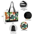 thumbnail image 2 of FORMRS Canvas Laptop Tote Bag for Women with 15.6" Computer Compartments Shoulder Handbag, White Clover Pattern, 2 of 7
