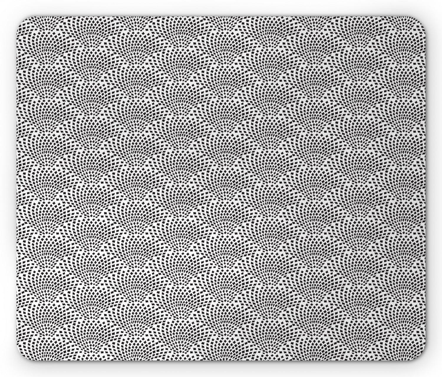 Abstract Mouse Pad Monochromatic Geometric Dotted Abstract Pattern On