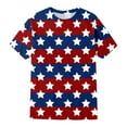 thumbnail image 1 of TSADFHJI T-Shirts Graphiques pour Hommes Musique Automne T-Shirt à Manches Courtes pour Hommes Été Décontracté Imprimés Jour de L'Indépendance L Rouge, 1 of 4