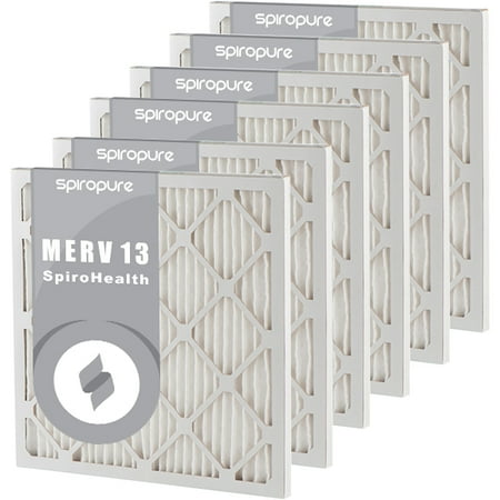 

SpiroPure 16.38x21.38x1 MERV 13 Pleated Filter Air Filters - Made in USA (6 Pack)