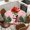 Pink, variant on Red Plaid Christmas Round Tablecloth, Fitted Table Cover with Elastic for 45"-54" Round Tables, Xmas Tree Snowflake Winter Gifts Table Cloth Outdoor Indoor Dinning Party Waterproof Tablecloths