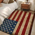 thumbnail image 4 of Vintage American Flag Area Rug 4x6 FT, Non Slip Kids Room Carpet, Retro USA Flag Blue Red Washable Soft Floor Carpet Non-Shedding Throw Rug for Dorm Kitchen Study Room Home Office Bedside, 4 of 9