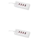 thumbnail image 2 of Sidaley ABS, USB de 4 puertos, reemplazo de carga rápida, luz indicadora resistente al calor, adaptador de carga automotriz para el hogar y la Enchufe blanco de EE. UU. 2Conjunto, 2 of 6