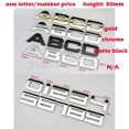 thumbnail image 3 of Emblema de metal para el maletero, guardabarros, placa de identificación, logotipo, bricolaje, 26 letras y 10 números, 25 mm y 30 mm, para todos los coches, 3 of 5