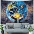 thumbnail image 4 of PRATYUS Galaxy in Hand Tapestry Universe Planet Starry Sky Tapestry Wall Hanging Cosmic Outer Space Tapestry Psychedelic Nebula Headboard  Tapestry for Bedroom Living Room Decor  Painting, 4 of 6
