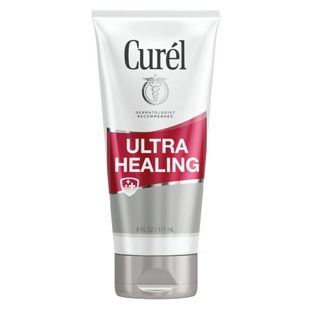 Curel Ultra Healing Intensive Fragrance-Free Lotion For Extra-Dry Skin, Dermatologist Recommended, Ideal for Sensitive Skin, Cruelty Free, Paraben Free 6 Oz