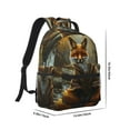 thumbnail image 2 of Disketp Streamside Meditating Fox Backpack - Comfortable Daypack with The right laptop for you Spacious Main Compartment & other poket - {designName} print, 2 of 6