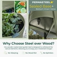 thumbnail image 4 of Permasteel Raised Garden Bed with Legs, 40×20×37 in, Planter Box with EnGrow™ TrueSoil™ Technology for Vegetables, Flowers, Herbs, and Fruit, Outdoor Indoor, Storage Shelf, Green, 4 of 8