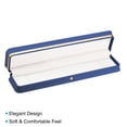 thumbnail image 4 of Uxcell Velvet Necklace Box Single Slot Long Chain Box Vintage Jewelry Holder for Wedding Engagement Style 3, Blue, 4 of 5