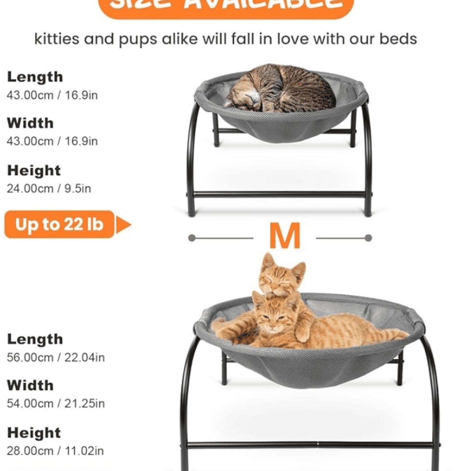 Cat Bed [Large Size] Dog Bed Pet Hammock Bed Free-Standing Cat Sleeping Cat Supplies Pet Supplies Whole Wash Stable Structure Detachable Excellent Breathability Easy Assembly