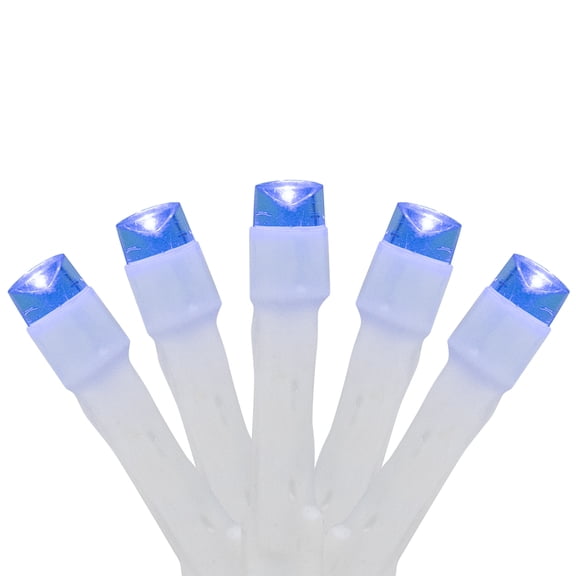 Northlight LED Wide Angle Christmas Lights - Blue - 10' White Wire - 20ct