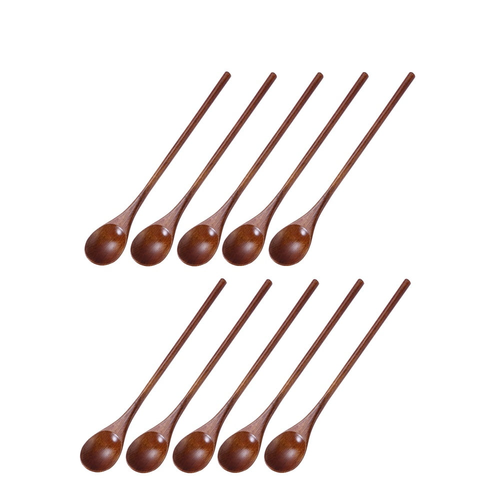 TAILTOSS Eco Friendly Bamboo Spoons Dark Brown for Home and Restaurant 20Pcs