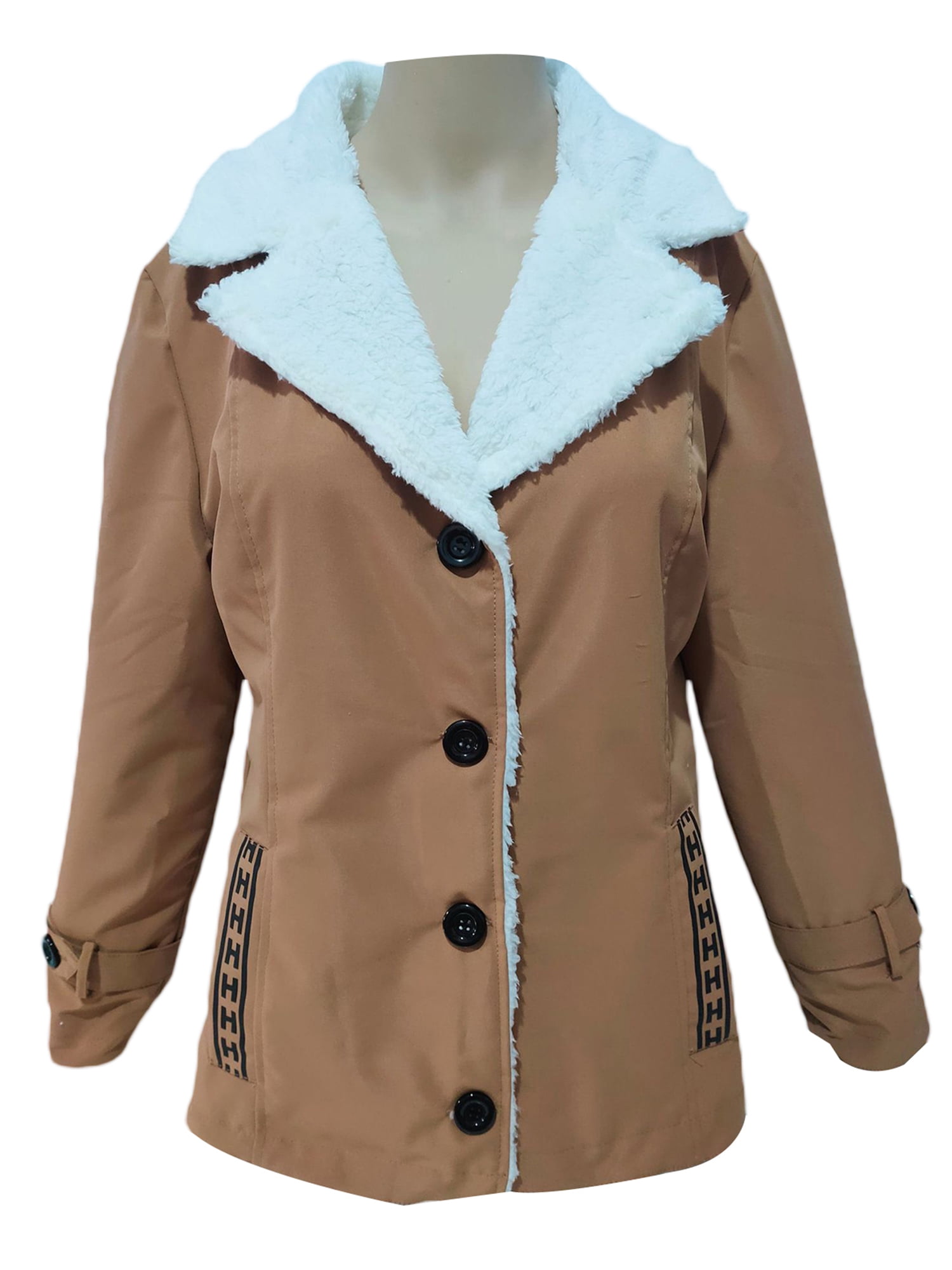 Inner Lapel Collar Tops Coat 