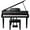 Black, variant on Williams Symphony Grand II Digital Micro Grand Piano With Bench White 88 Key