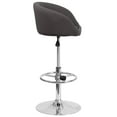 thumbnail image 6 of Emma + Oliver Charcoal Fabric Adjustable Height Barstool with Barrel Back, 6 of 10