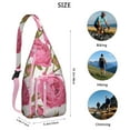 thumbnail image 3 of Waterproof Hiking Sling Backpack for Women – Lightweight Floral Crossbody Chest Bag with Adjustable Strap, Botanical Wildflower Travel Backpack for Outdoor & Everyday Use, 3 of 4