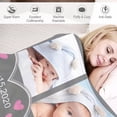 thumbnail image 4 of Personalized Blankets and Throws Custom Blankets with Photo Text Customized 1-20 Pictures Blanket for Couple Mom Dad Friend Personalized Gifts for Birthday Christmas Wedding Anniversary Blankets, 4 of 5