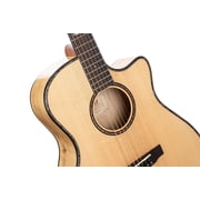 Cort GAMYBEVELNAT Grand Regal Acoustic Cutaway Guitar - Natural Glossy Arm Bevel