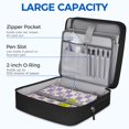 thumbnail image 2 of Bolsa portablocs Ytonet con cierre, 2" 3 anillos, para laptop de 14", negra, 2 of 7
