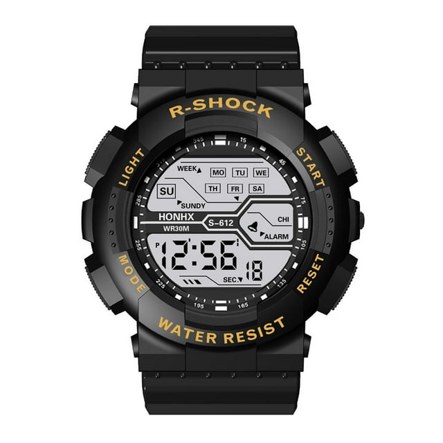 Reloj deportivo para hombre, relojes para hombre, una variedad de estilos de relojes electrónicos deportivos geniales con cuatro botones, reloj de aleación para hombre.