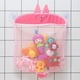 thumbnail image 4 of Bolsa de malla para guardar juguetes de baño para niños, bolsillo para juguetes, impermeable, con drenaje, dibujo animado de pato lindo, para baño de bebé, con ventosa, bolsa colgante, 4 of 6