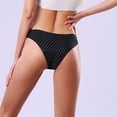 thumbnail image 7 of NMMUED Low Waisted Bikini Bottom for Women Cheeky Basic Bathing Swimsuit Swim Briefs Black L, 7 of 7