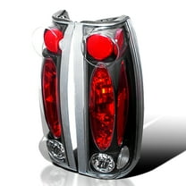 Spec-D Tuning Black Housing Clear Lens Tail Lights Compatible with 1988-1998 Chevy C/K C10 1500/2500/3500, Silverado Sierra, Blazer Full Size, Suburban, Yukon, Tahoe, Left   Right Pair Assembly