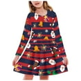 thumbnail image 2 of LUOGENLI Girls Dresses 5T Formal Kids Toddler Girls Christmas Trees Deer Print Christmas Long Sleeve Party Princess Dress Baby Girls' Dresses 3-6 Months Summer Dresses for Girls Red 7-8 Years, 2 of 4
