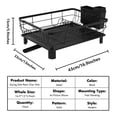 thumbnail image 6 of Dish Rack Dish Drainers for Kitchen Counter, 16.9''L x 13''W x 5.9''H Dish Rack with Drain , Dish Drying Rack Drain with Utensil Holder, Cup Holder, Kitchen Dishes Storage and Organizers, 6 of 10