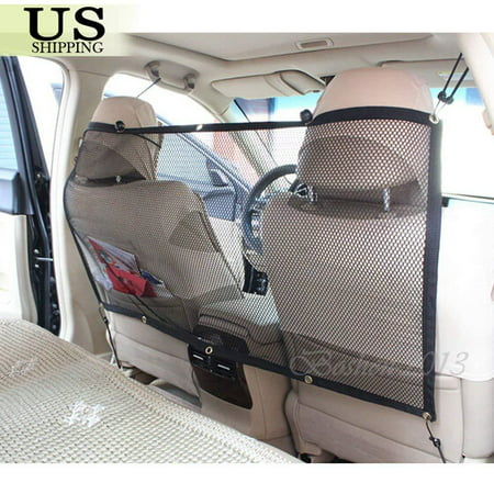 Car Pet Dog Net Mesh SUV Truck Auto Vehicle Back Seat Safety Net Mesh Barrier By USA Premium