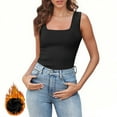 thumbnail image 4 of Diufon Womens Tank Tops Casual Wool Thermal Base Layer Top Solid Color Sleeveless Square Neck Tunic Undershirts, 4 of 10