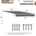 thumbnail image 4 of 7.8' x 6.8' Manual Retractable Awning, Patio Awnings Sunshade Shelter Cover with Crank Handle and Water-Resistant Polyester, Outdoor Canopy Sunsetter Awnings for Door, Window, Deck, Gray, 4 of 7