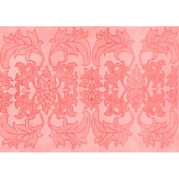 Ahgly Company Indoor Rectangle Abstract Red Modern Area Rugs, 5' x 7'