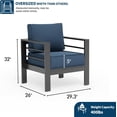 thumbnail image 5 of ELPOSUN Oversized All-Weather Aluminum Patio Armchair with Cushions, Dark Grey/Blue (Set of 2), 5 of 6